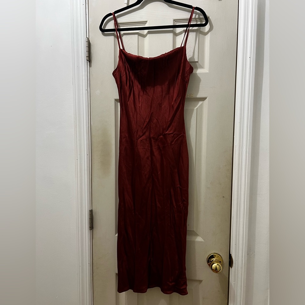 Express Elegant Burnt Orange Dress